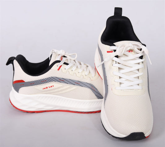 Ad  White Top Lace-Up Running Shoes