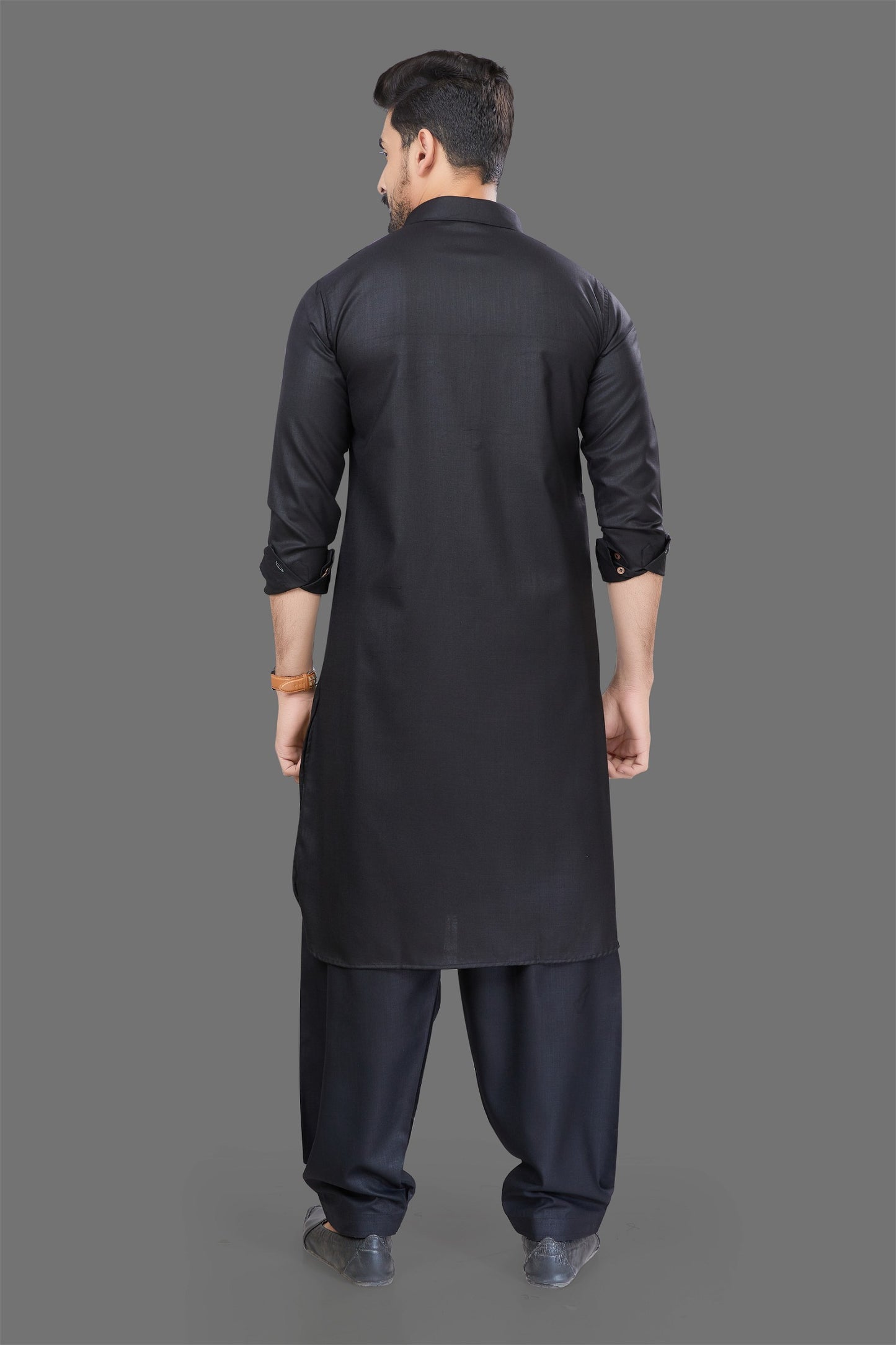 Black Colour Mens Pathani Kurta Pajama