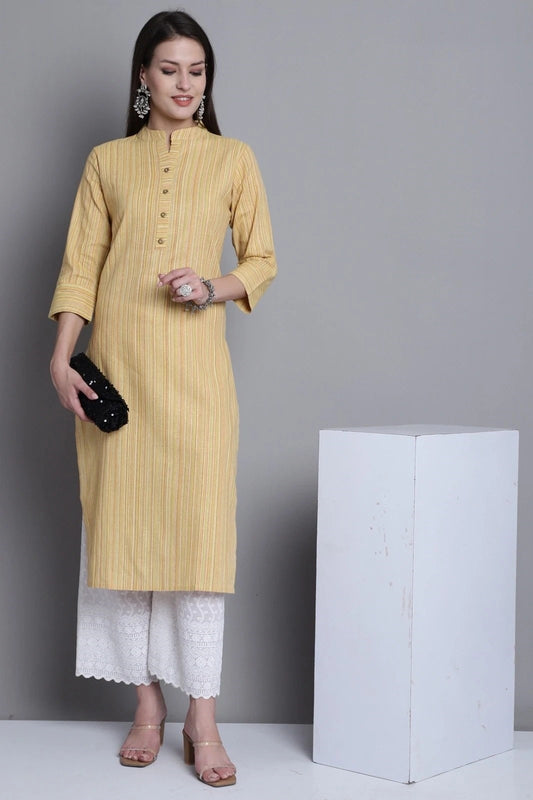 Yellow Colour South Cotton Casual Wear Kurti For Women's