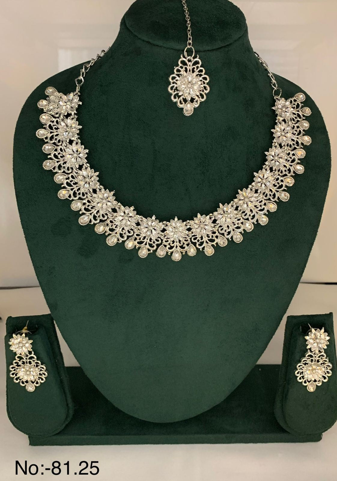 Beautiful Flower Shape Designed Diamond Necklace