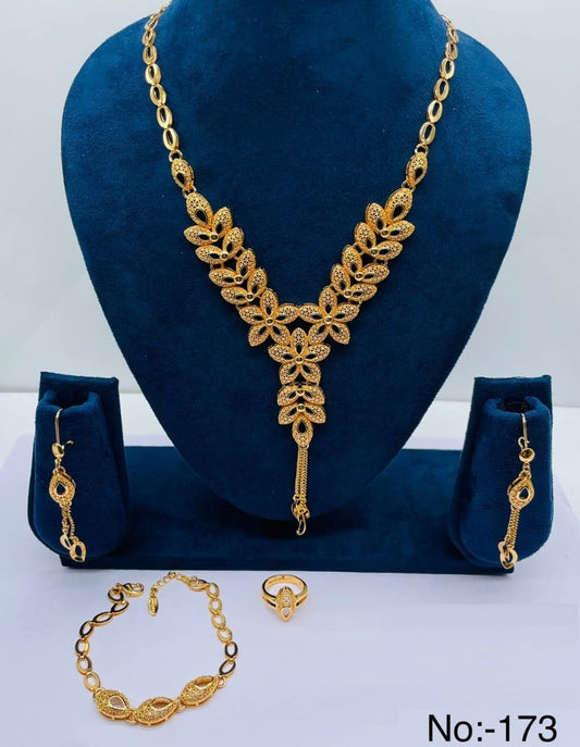 Gold Plated Attractive Necklace Set
