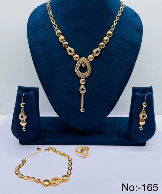 Unique Design Gold Plated Attractive Necklace