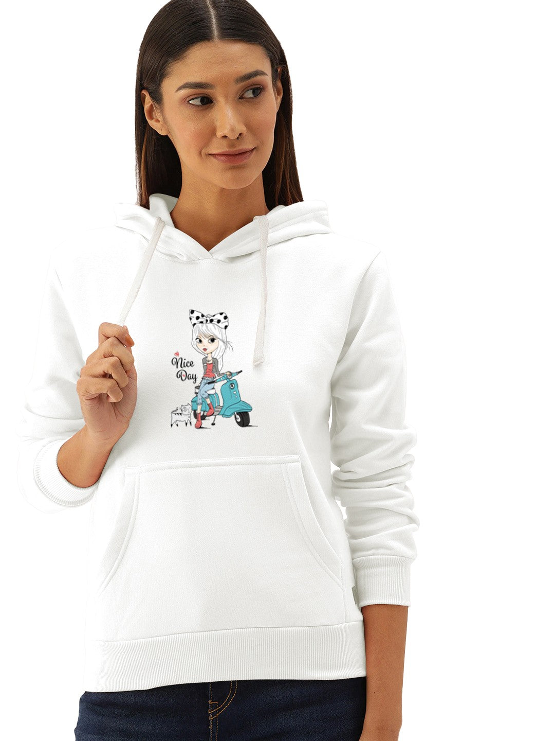 Nice Day Printed Premium Quality Hoodie For Women