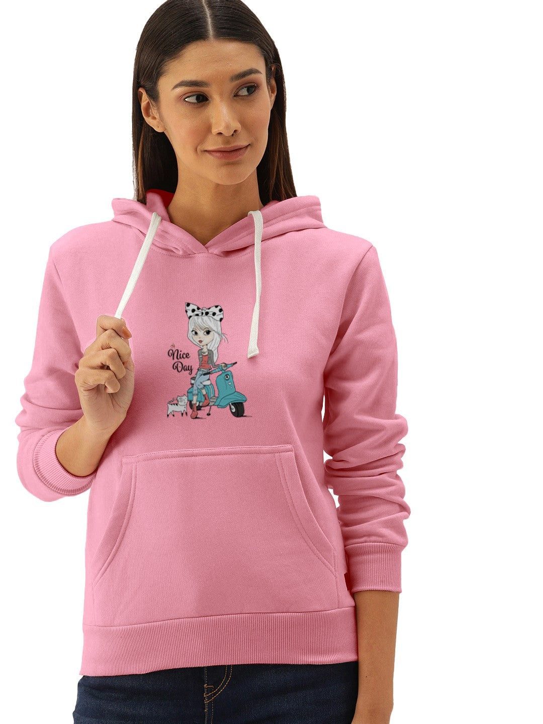 Nice Day Printed Premium Quality Hoodie For Women