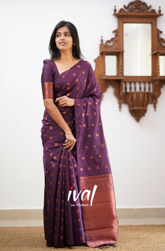 Wine Colour Beautiful And Attractive Saree For Women