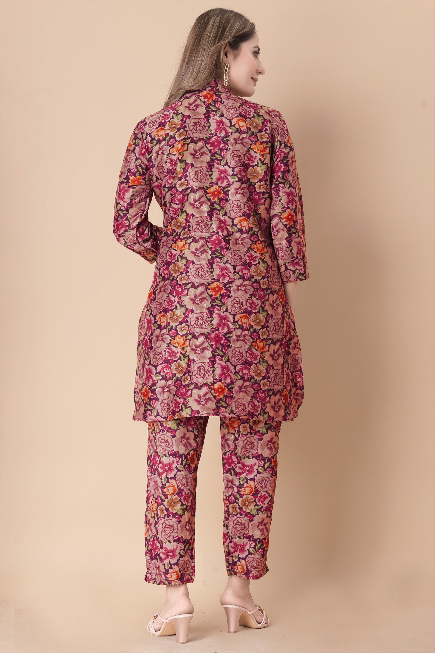 Floral Print Tunic & Pants Co-Ord Set