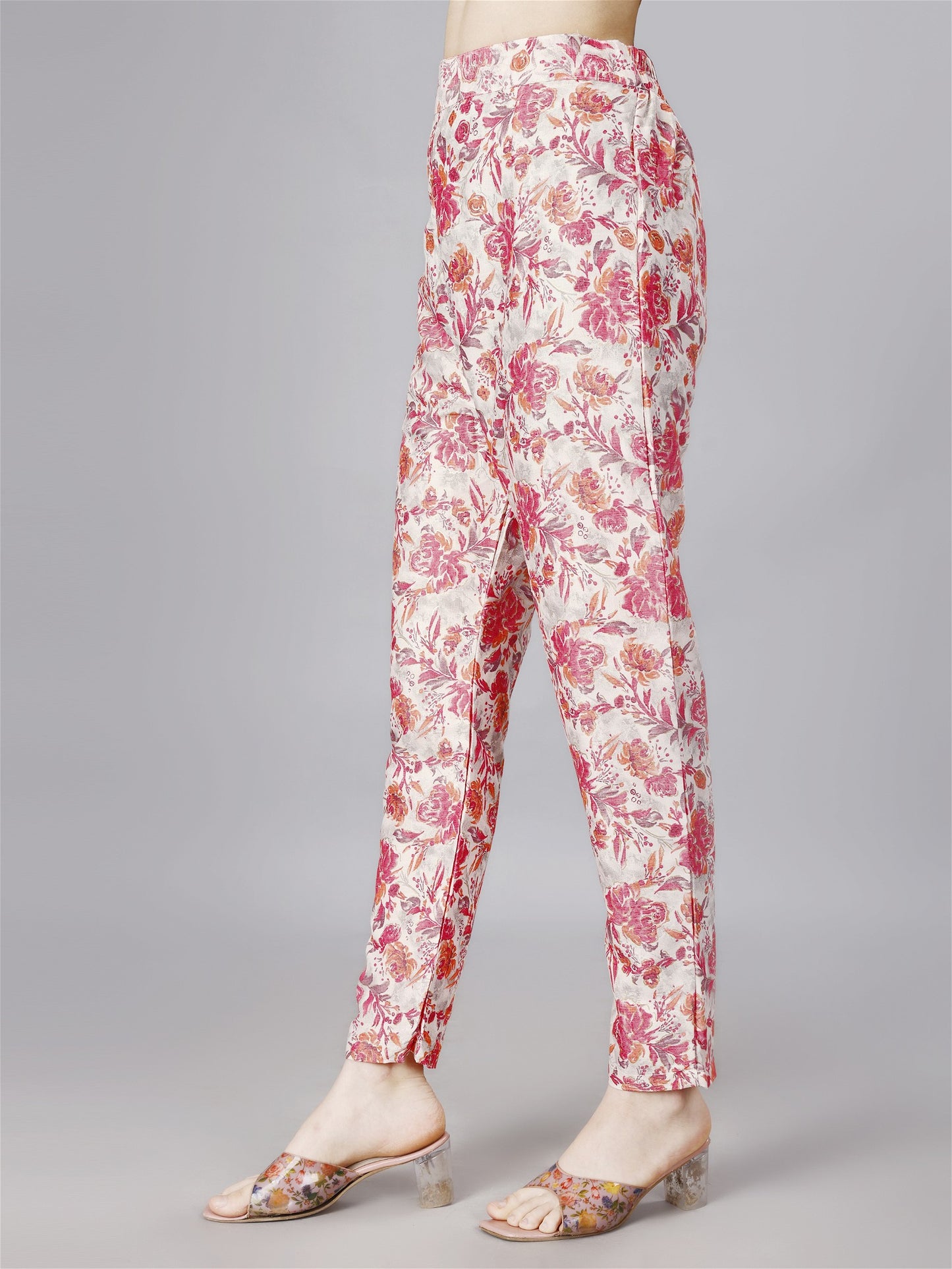 Printed pink 2-Piece Shirt & Trousers Set