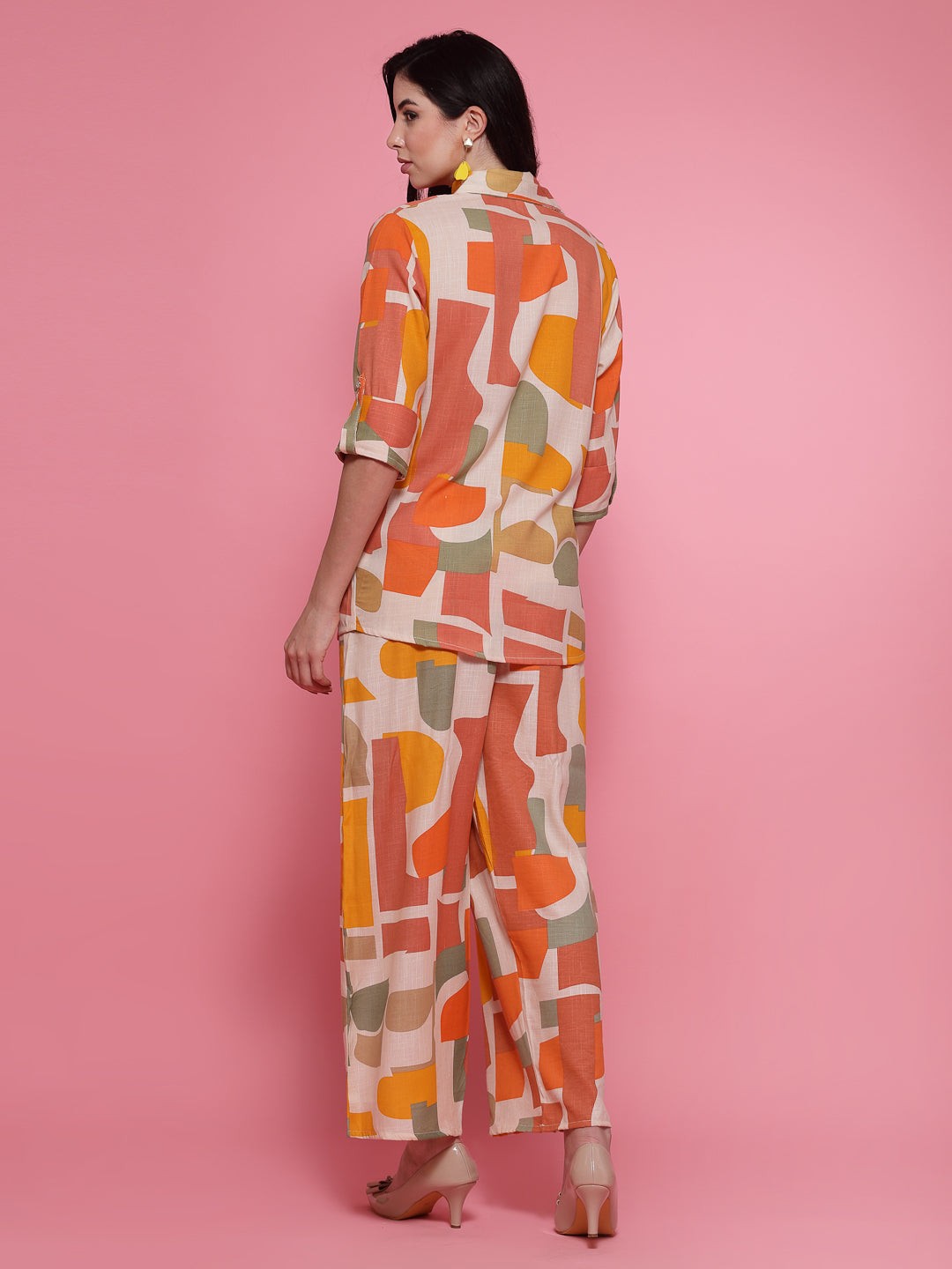 Abstract Top And Trouser Co-Ord Set