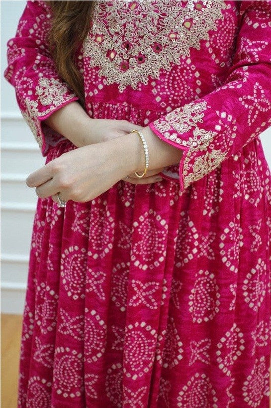 Partywear Designer Women Pink  Sharara Suit Set