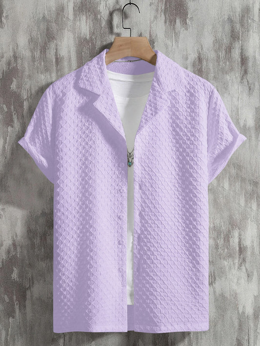 Lavender Bubble  Half Sleeve Shirt