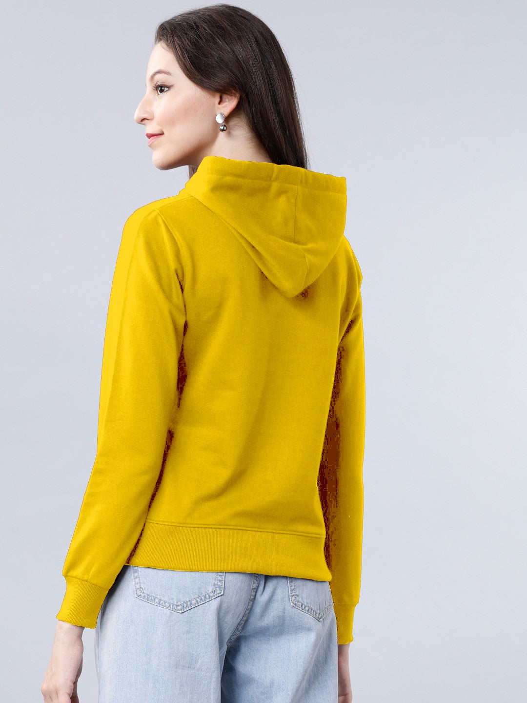 Yellow Colour High Quality Premium Hoodie For Women's